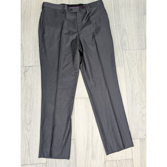 Mens Barbetti Dress Pants Size 35x30.5 Pleated 100% Wool Vitale Barberis 194 - Picture 1 of 6